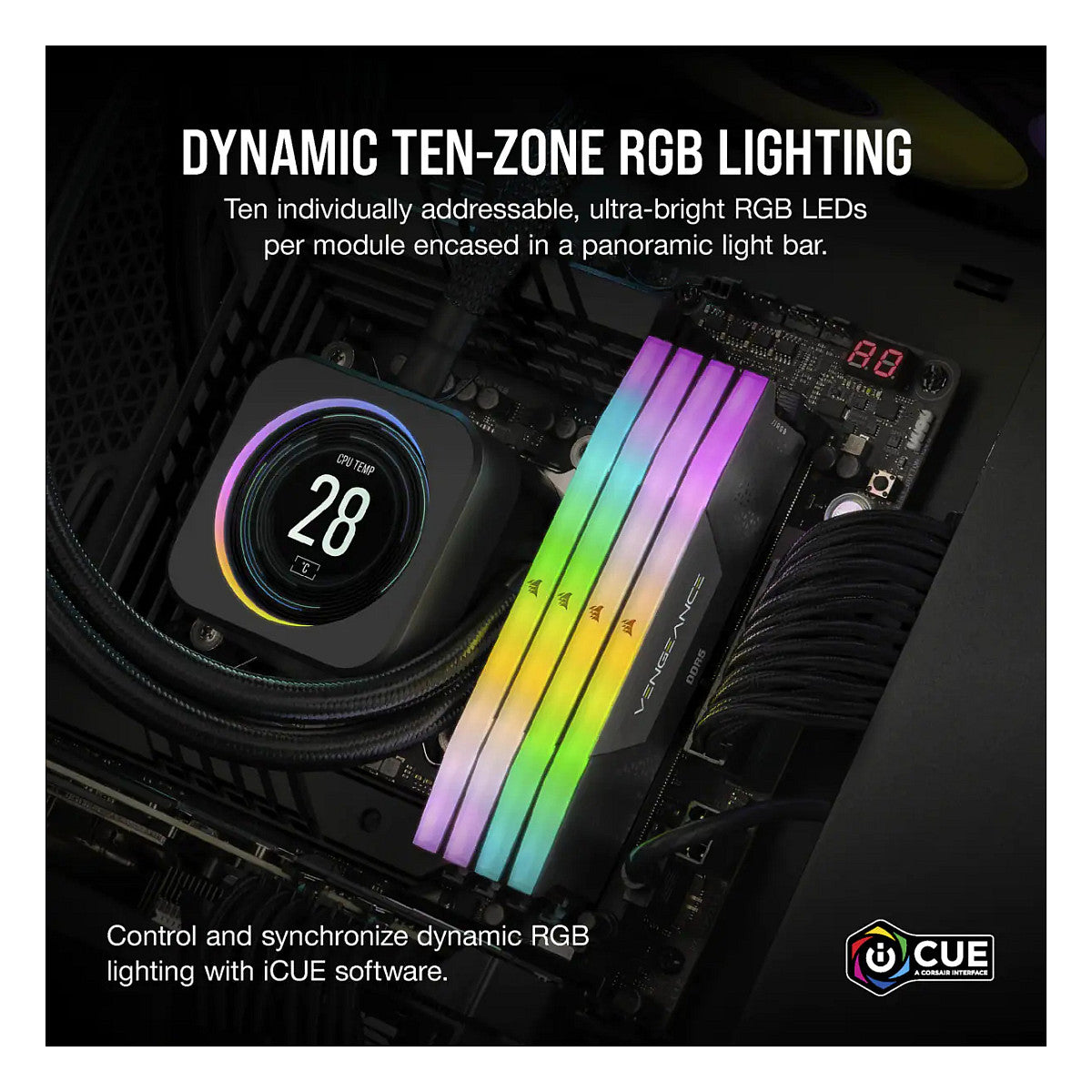32GB PC 6400 CL32 CORSAIR KIT (2x16GB) Vengeance RGB retail