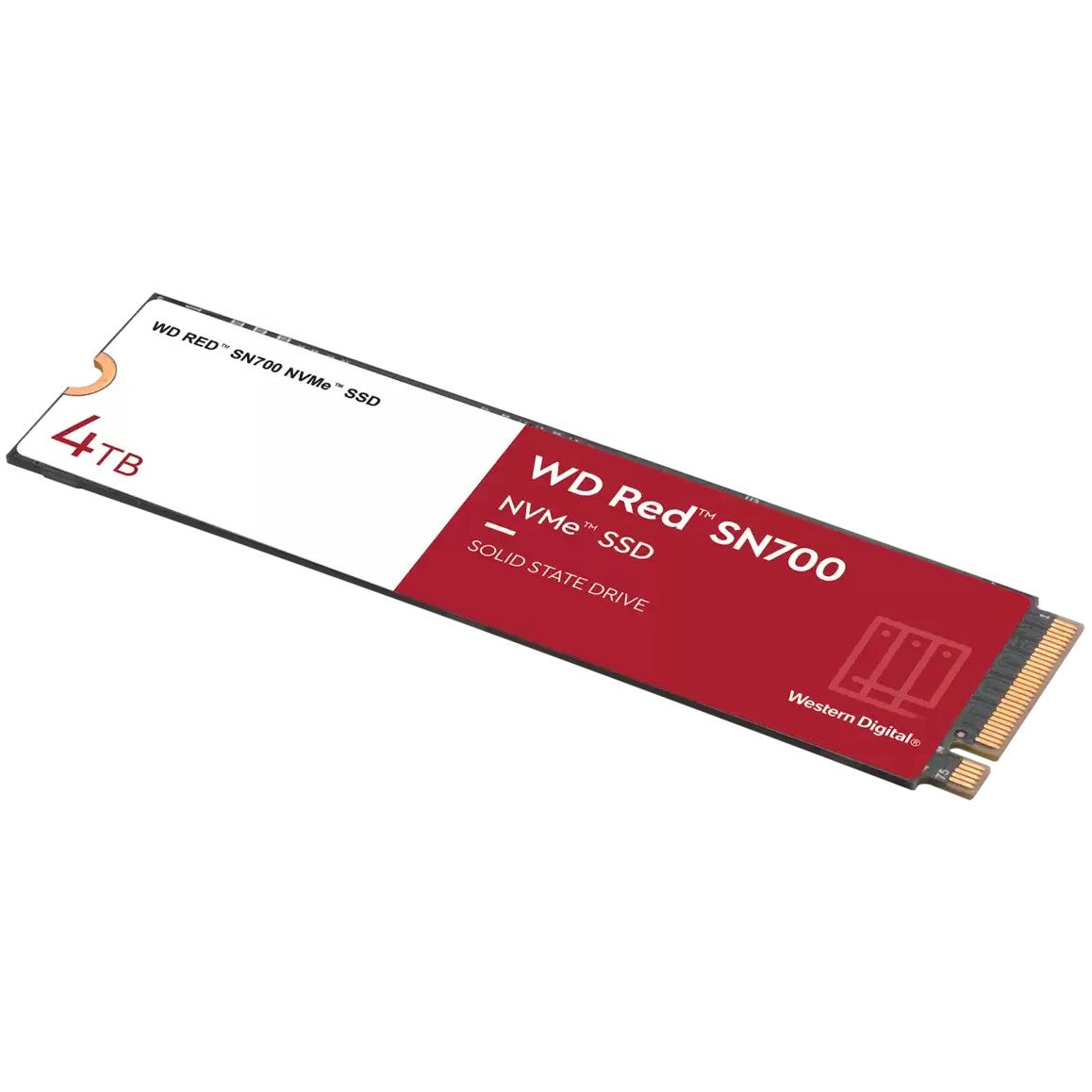 M.2 WD Red SN700 NVMe 4TB M.2 2280 PCIe Gen3 8Gb/s internal drive for NAS devices