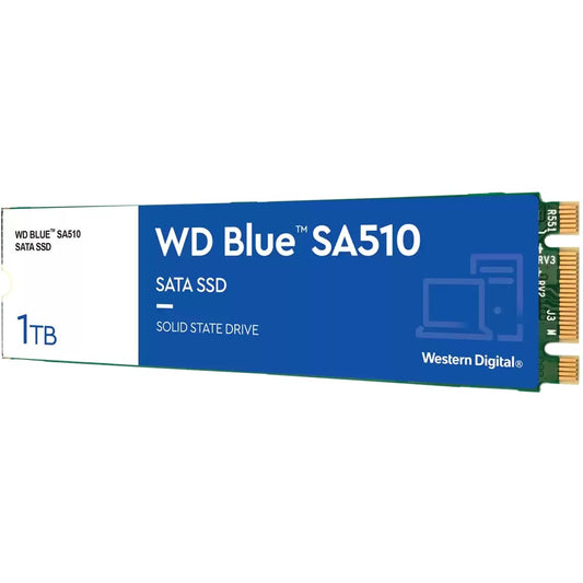 M.2 WD Blue SA510 1TB M.2 2280 SATA III 6Gb/s internal single-packed