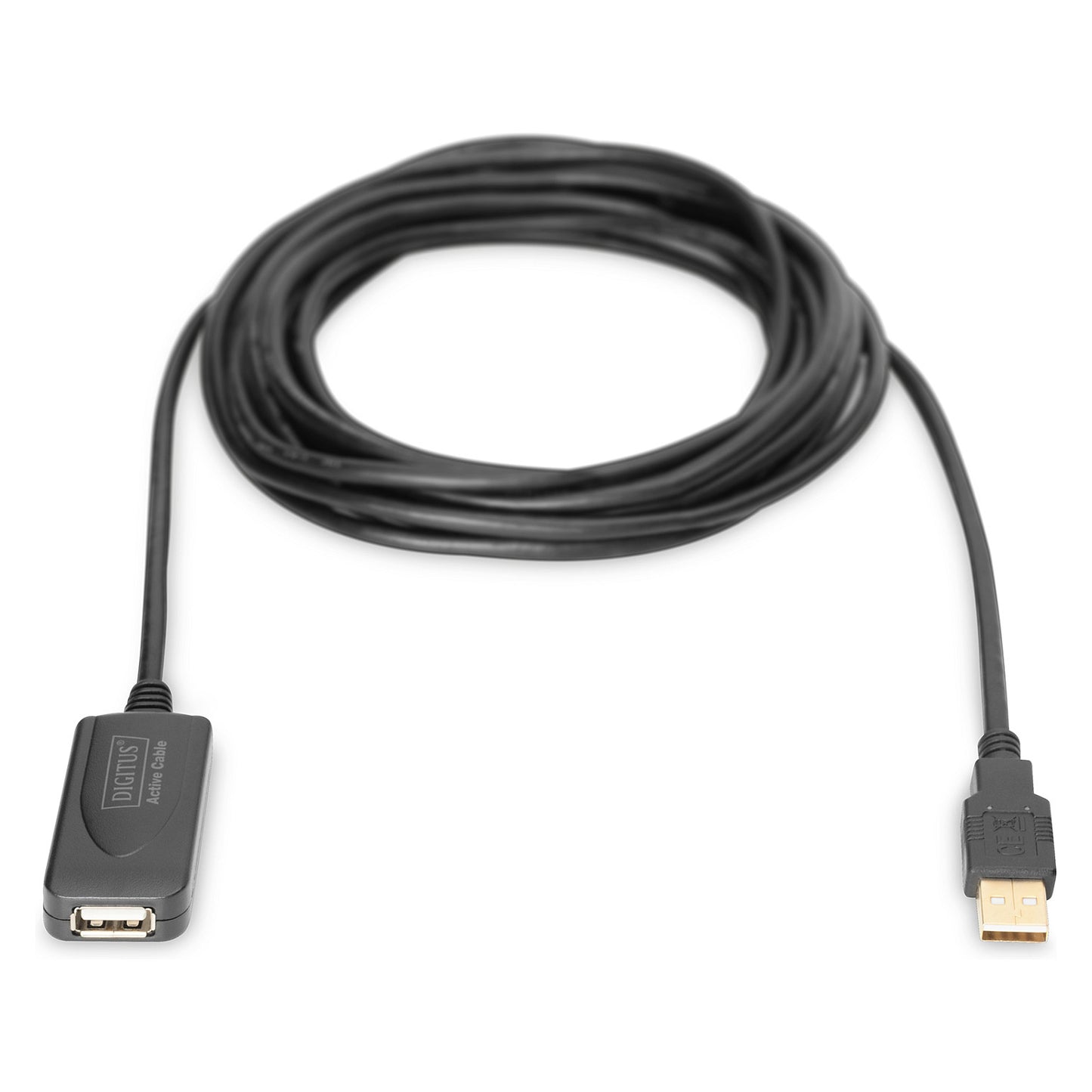 DIGITUS USB 2.0 Verlängerungskabel Typ A -A St/Bu 5.0m, sw