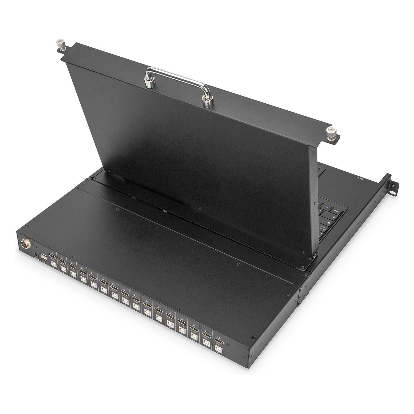 DIGITUS Modulare Konsole 17"HD LCD,16-port HDMI KVM Deutsch