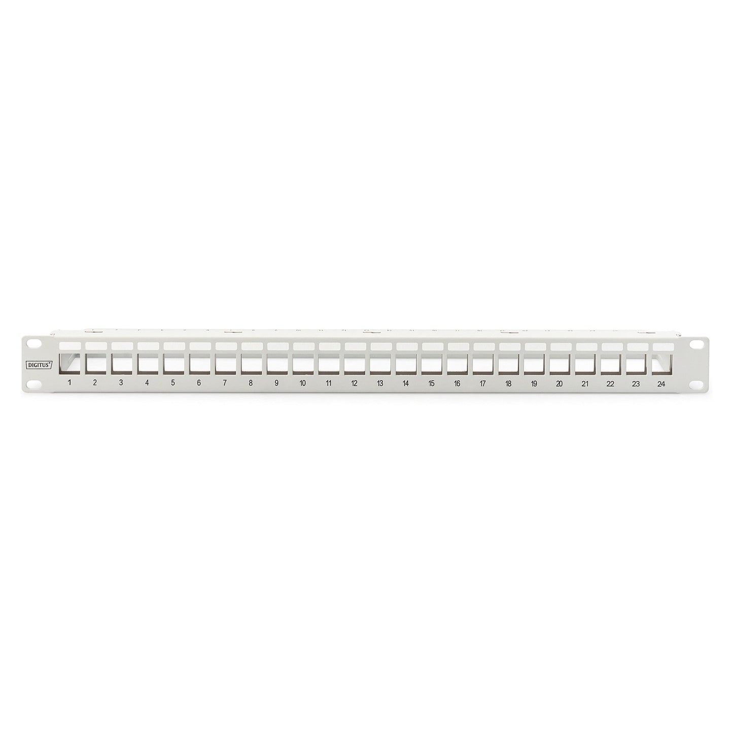 DIGITUS Patchpanel 1HE 24-Port Modular Patchpanel grau