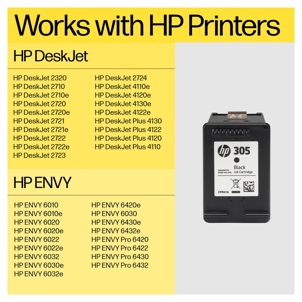 HP 305XL High Yield Black Original Ink Cartridge
