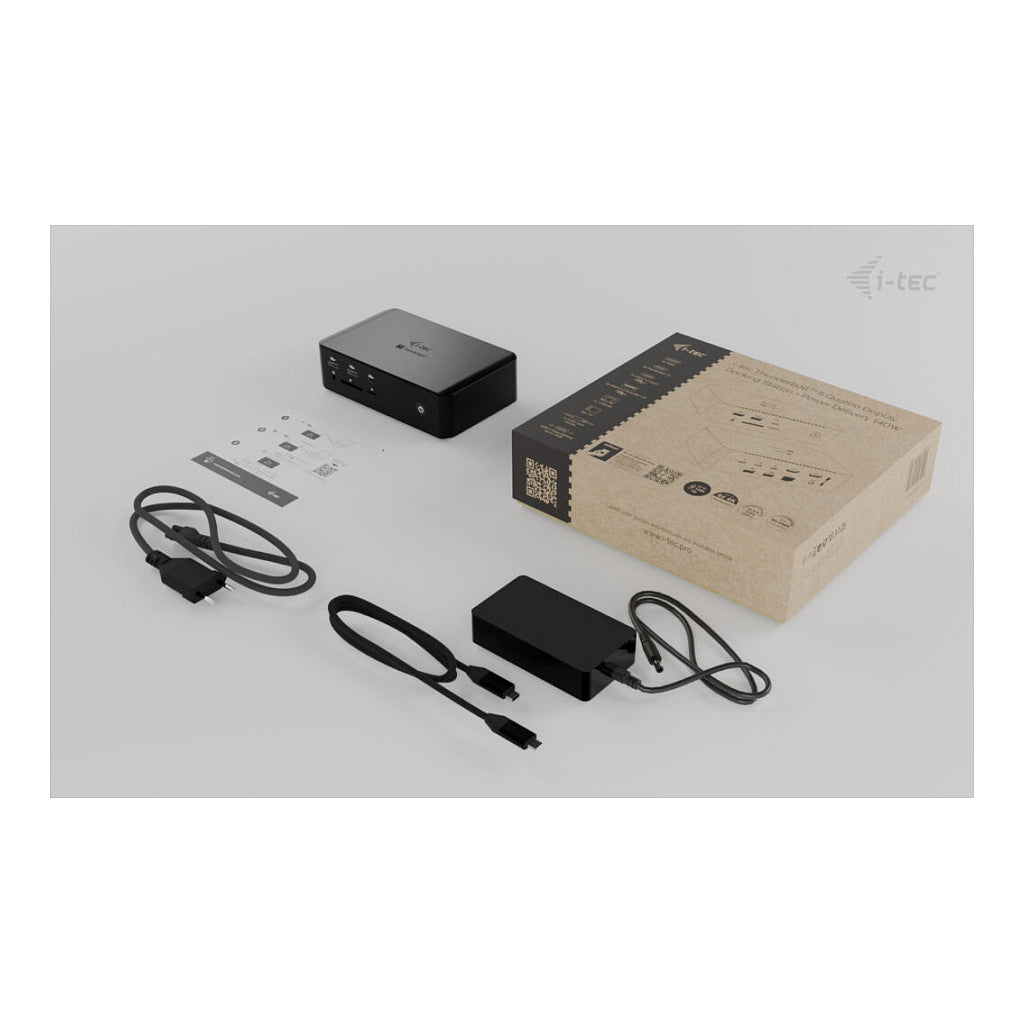 I-TEC Thunderbolt 5 Quattro Display DS 2xTB5 2xHDMI 1x2.5GLAN 1xAudio/Mic 1xUSB-C Gen2