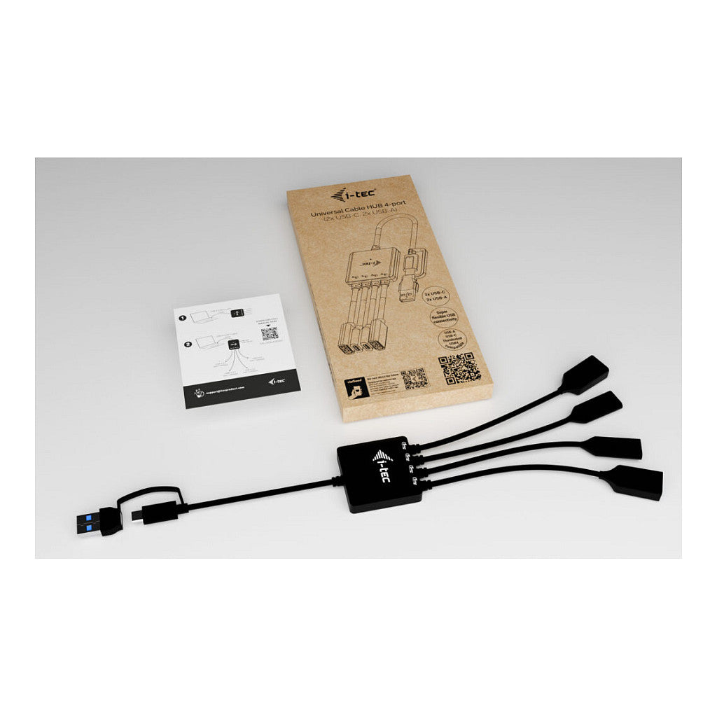 I-TEC USB-C/USB-A Cable HUB 4 port 2x USB-C 3.2 Gen 1 2x USB-A 3.2 Gen 1