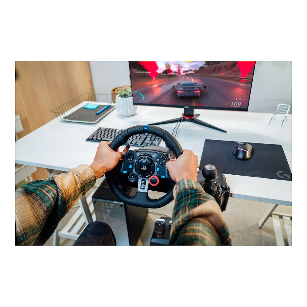 Logitech G29 EU + G435 Black Gaming Controller Aluminium Black USB Steering wheel + pedals + headset PC