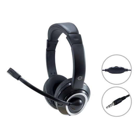 CONCEPTRONIC Headset Klinke Mikro,int.Bed.Stereo 2.0m sw