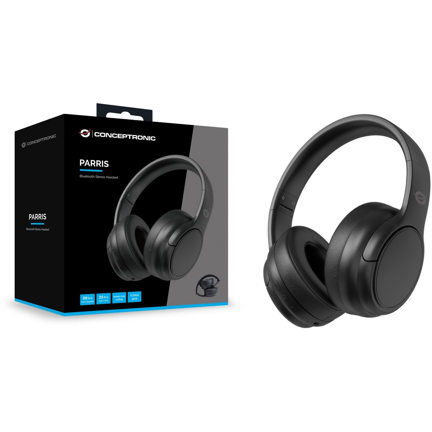 CONCEPTRONIC Headset Wireless BT 5.4 Stereo o.Bügel 25Std sw