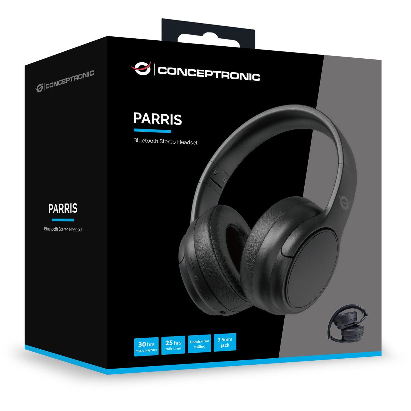 CONCEPTRONIC Headset Wireless BT 5.4 Stereo o.Bügel 25Std sw