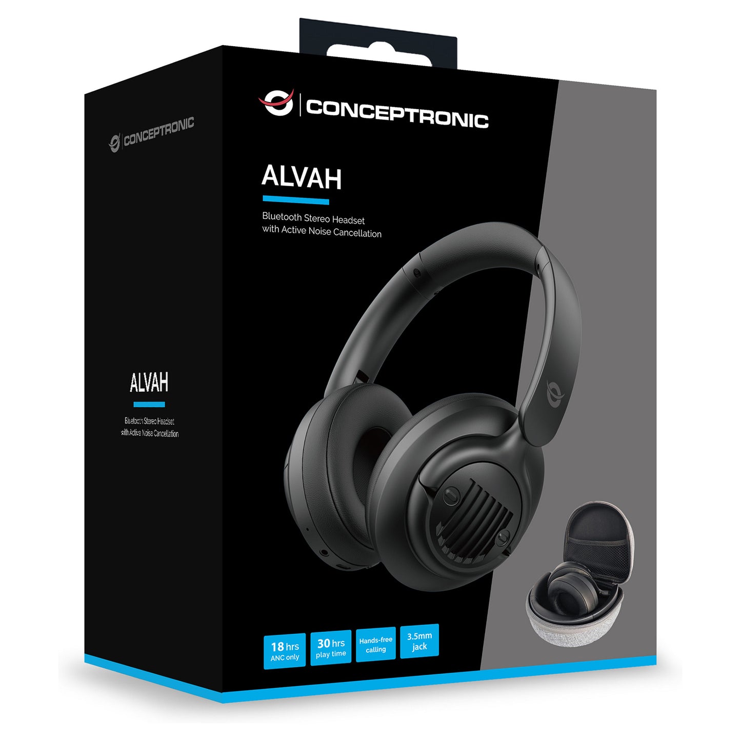 CONCEPTRONIC Headset Wireless BT 5.4 Stereo o.Bügel 25Std sw
