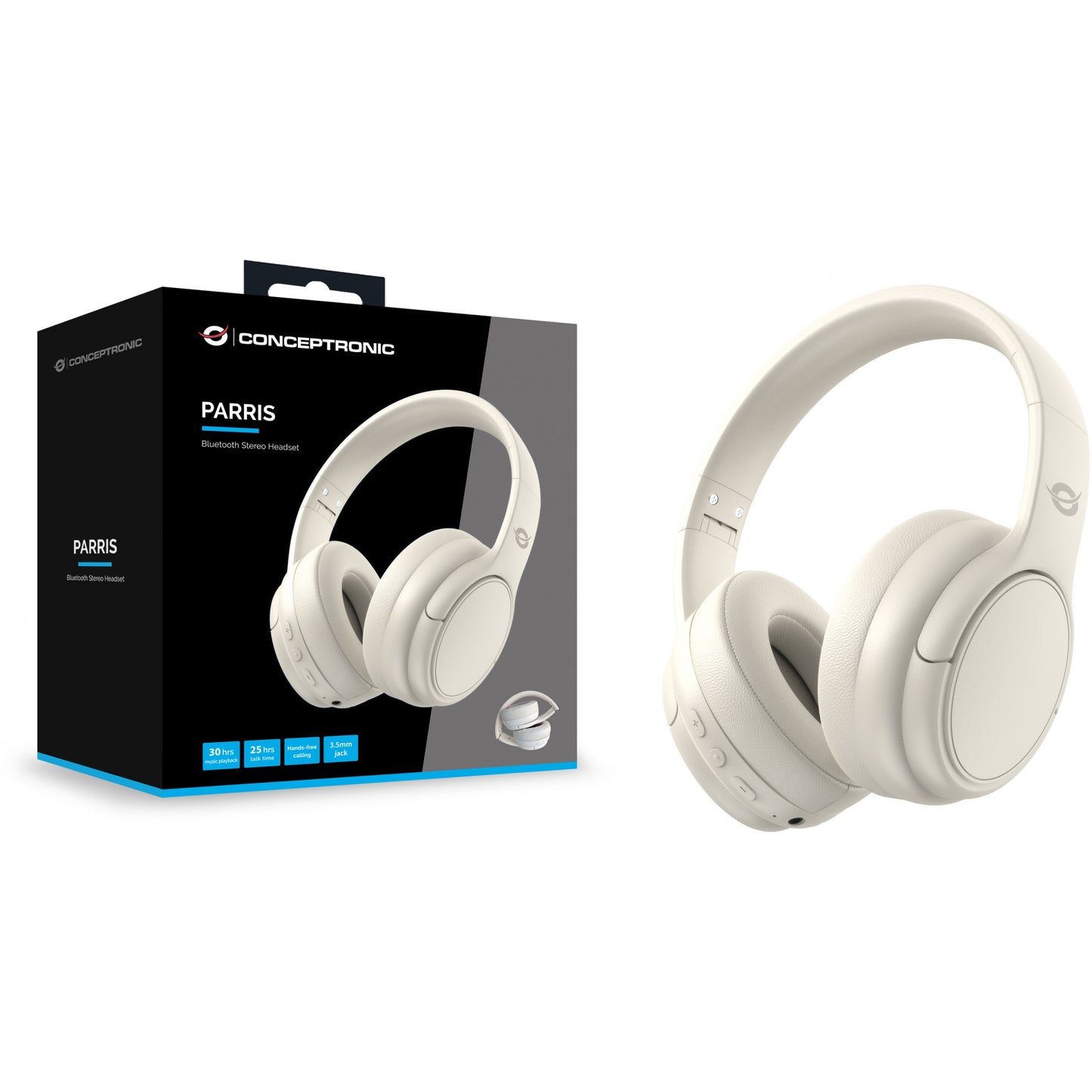 CONCEPTRONIC Headset Wireless BT 5.4 Stereo o.Bügel 30Std ws