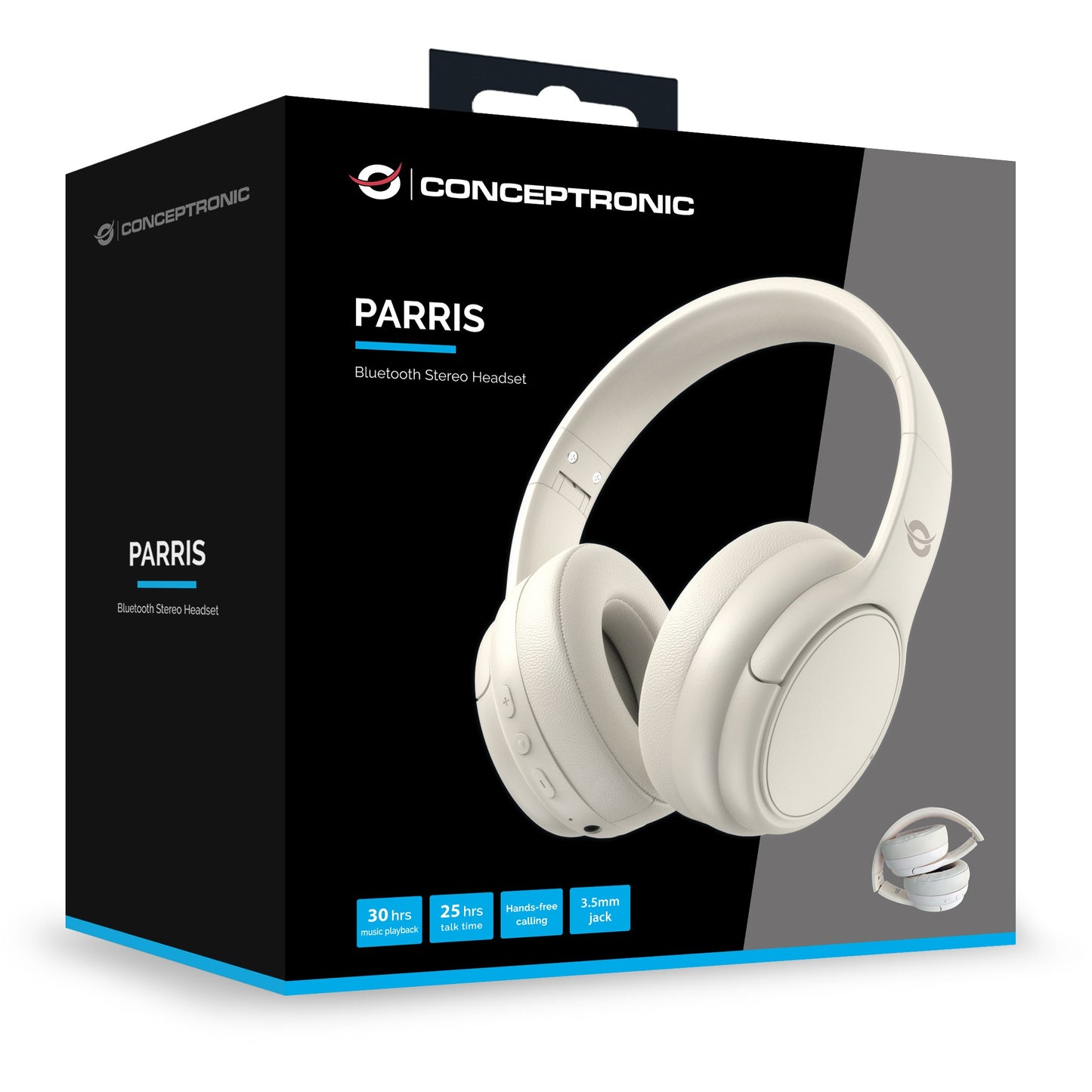 CONCEPTRONIC Headset Wireless BT 5.4 Stereo o.Bügel 30Std ws