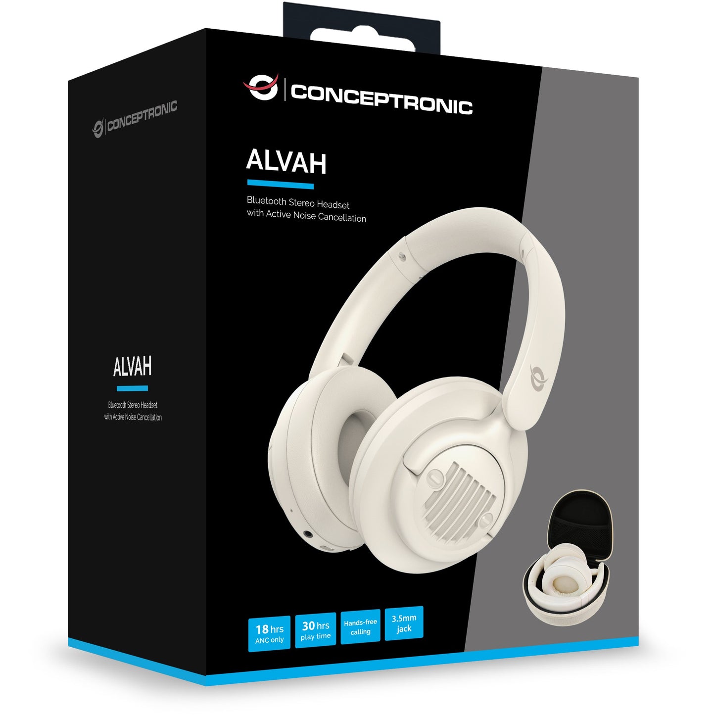 CONCEPTRONIC Headset Wireless BT 5.4 Stereo o.Bügel 25Std ws