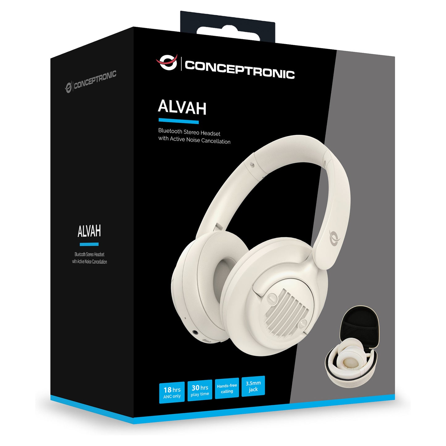 CONCEPTRONIC Headset Wireless BT 5.4 Stereo o.Bügel 25Std ws