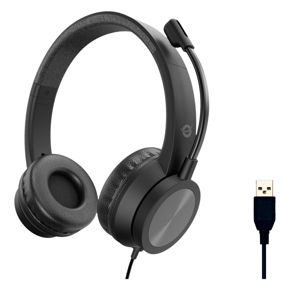 CONCEPTRONIC Headset USB-A Mikro,int.Bed.Stereo 2.0m sw