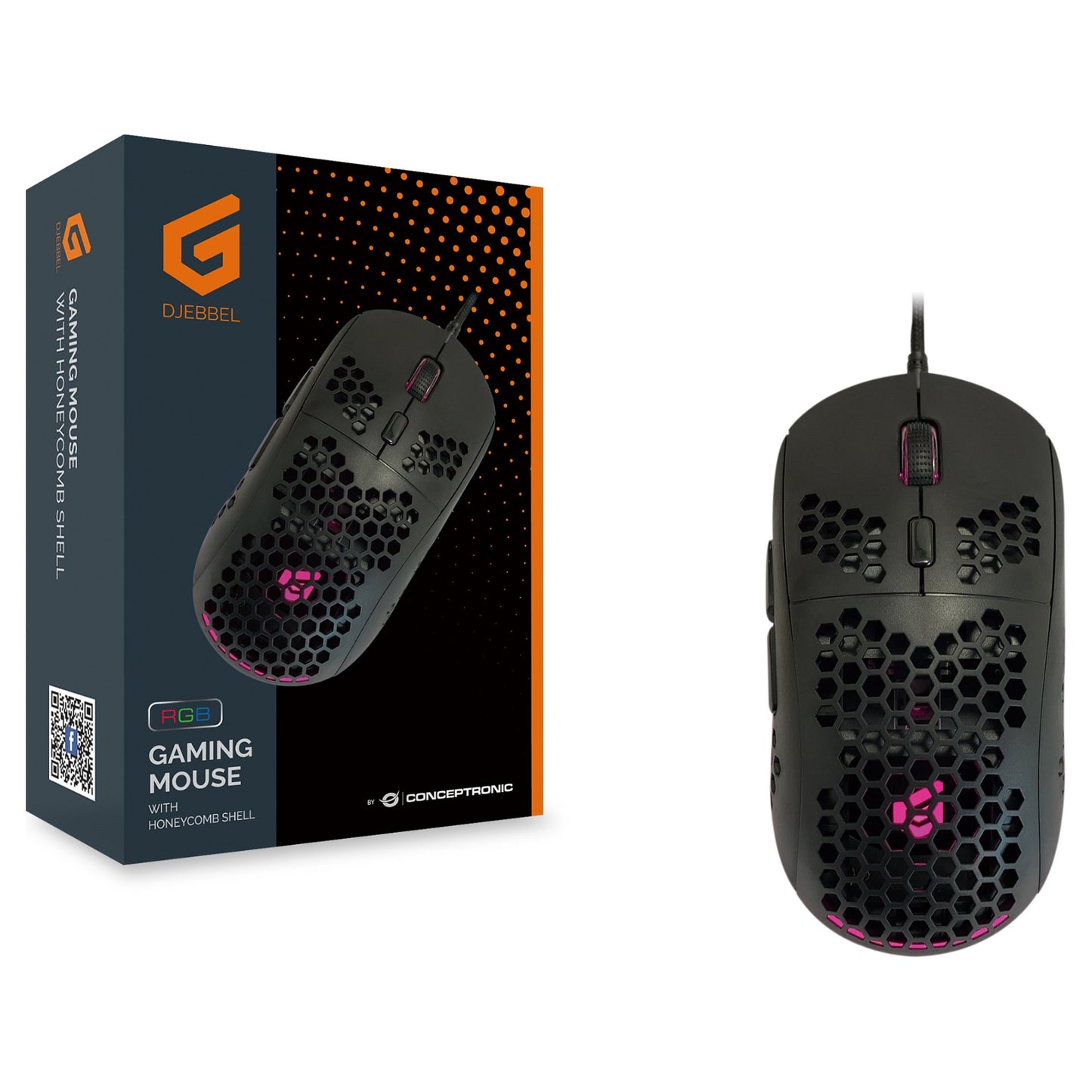 CONCEPTRONIC Gaming USB Maus, 6400 DPI, IC sensor,DJEBBEL04B