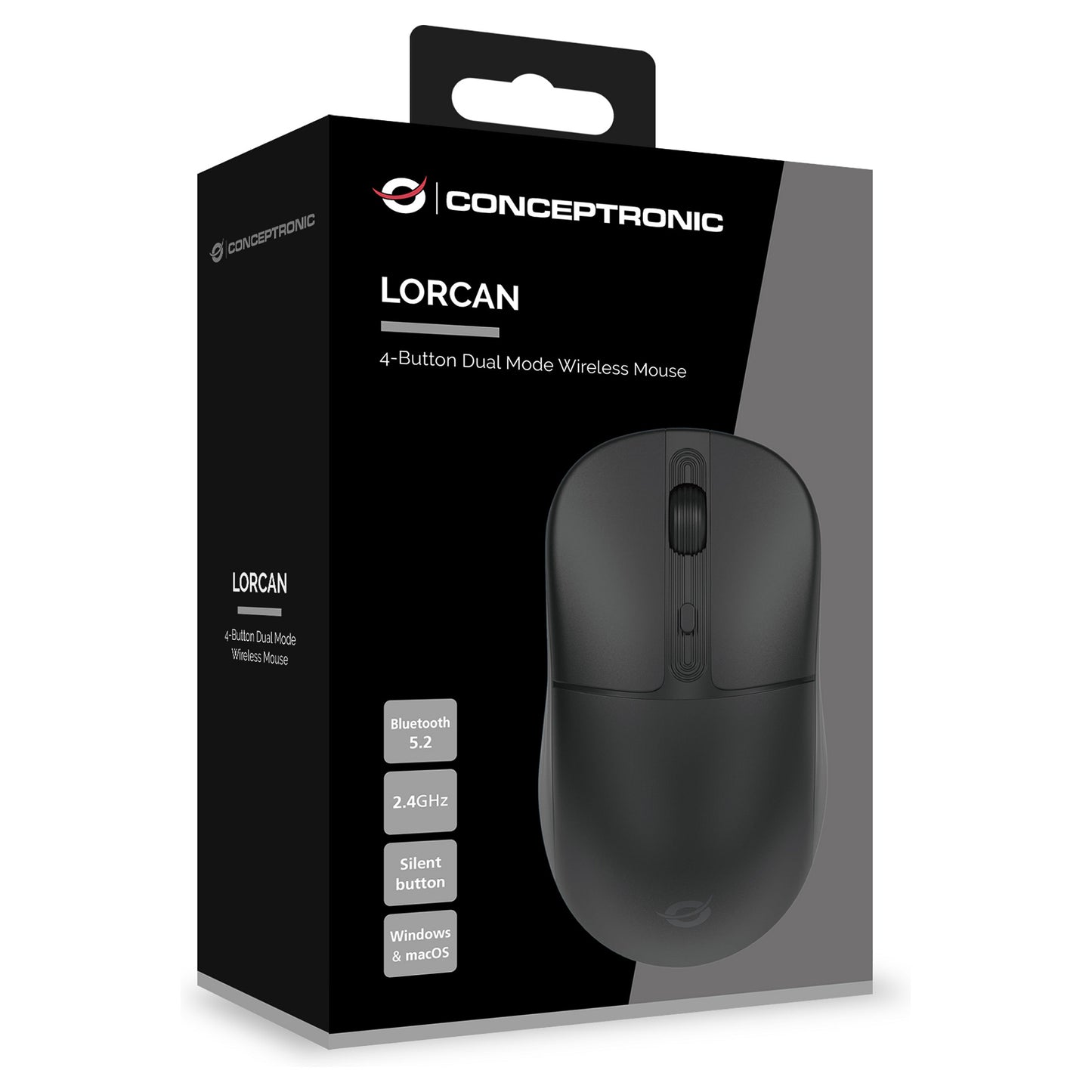CONCEPTRONIC LORCAN04B 4-Tasten Bluetooth Maus wireless sw