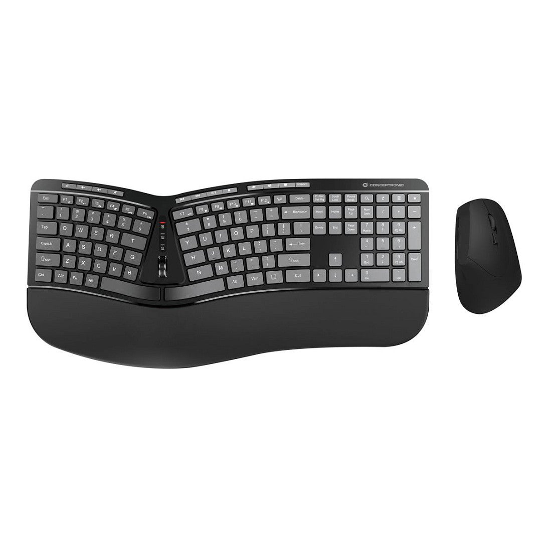 CONCEPTRONIC Wireless Keyboard+Mouse,ergo,Layout US sw
