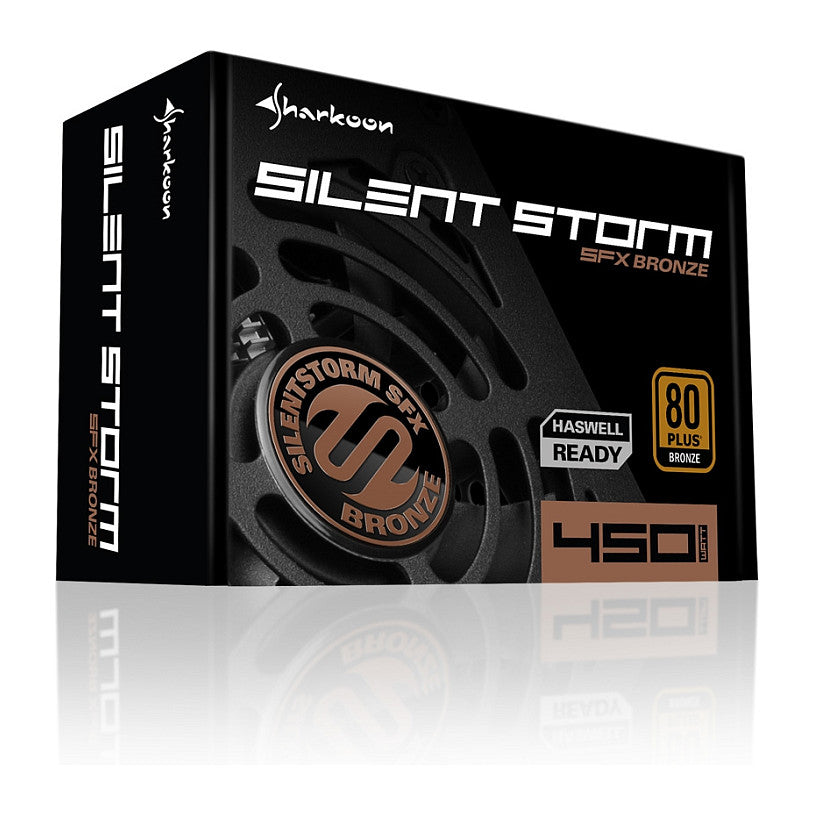 450W Sharkoon SilentStorm SFX Bronze 450W (schwarz, 2x PCIe, 450 Watt)