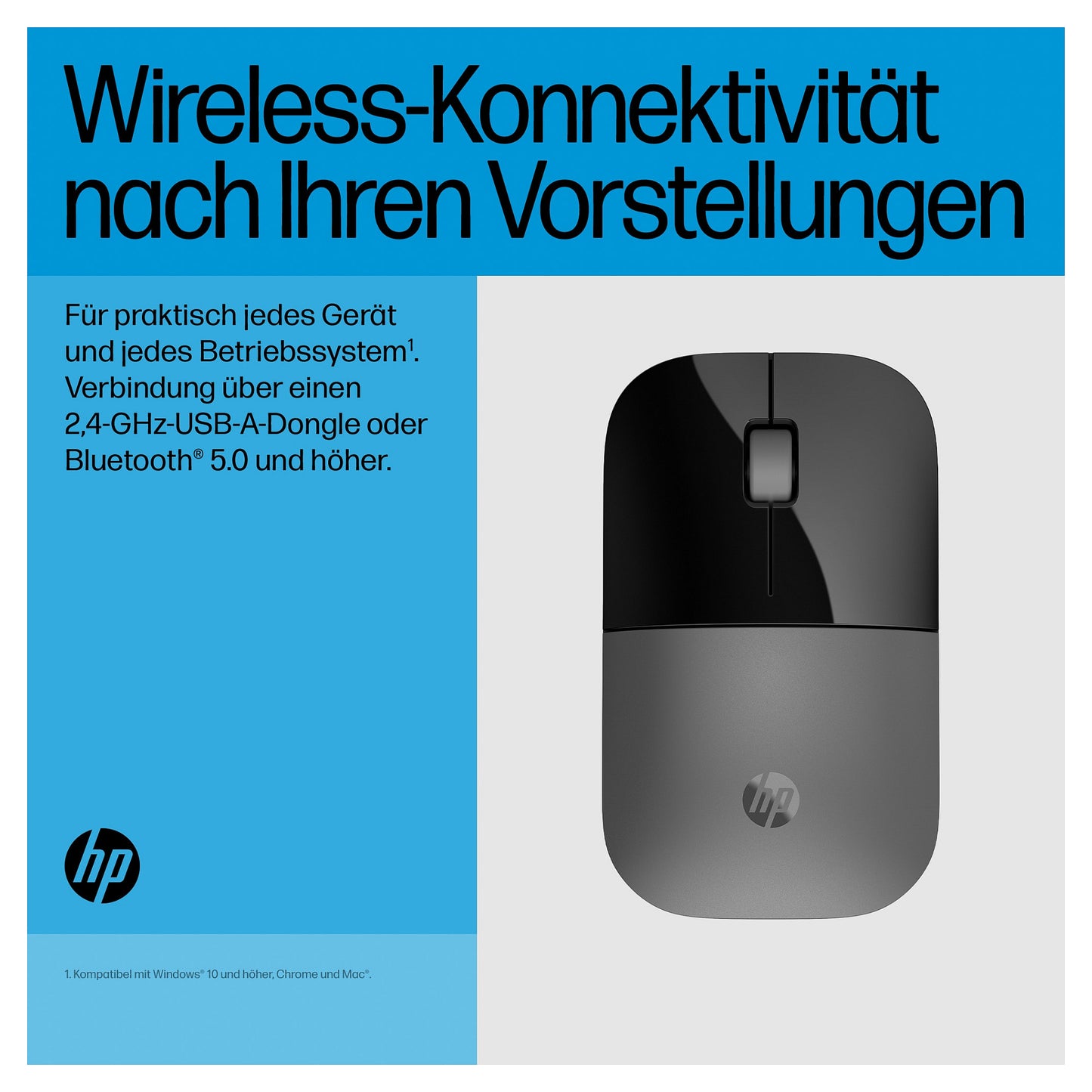 HP Z3700 Dual Silver Wireless Mouse EURO (P)