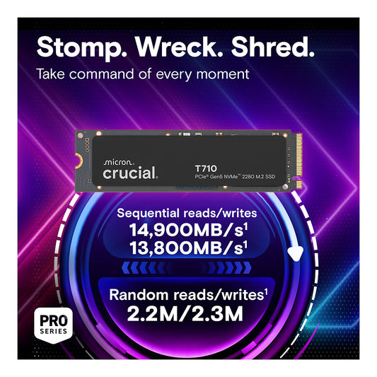 M.2 Crucial T710 1TB PCIe Gen5 NVMe M.2 2280