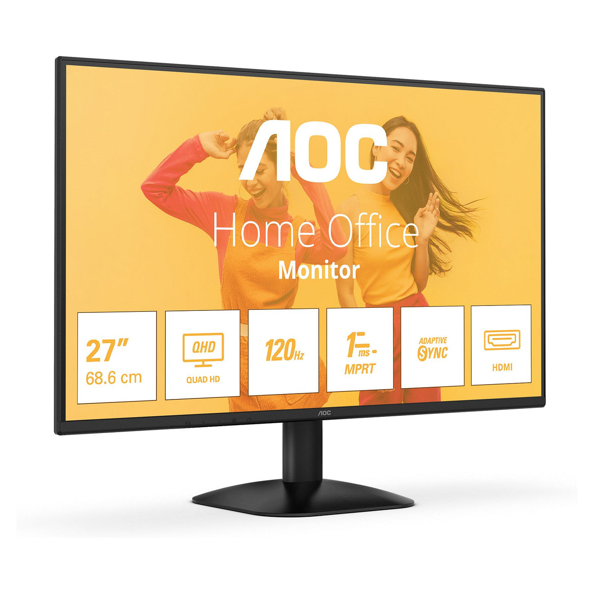 68,6cm / 27" (2560x1440) AOC Q27B35S3 16:09 HDMI+DP IPS 120Hz LS 1ms black