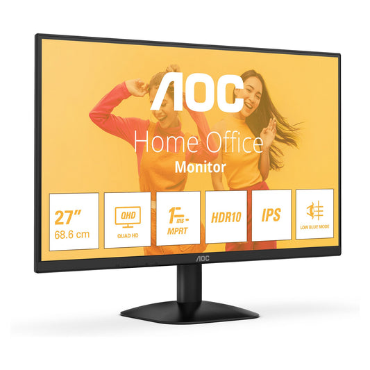 68,6cm/27" (2560x1440) AOC Q27B35E 16:9 QHD IPS 4ms 75Hz HDMI DisplayPort VESA HDR Black