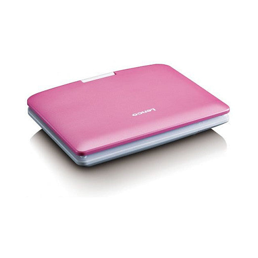LENCO DVP-910 9" DVD-Player + USB & KfZ-Halterung. pink/wei