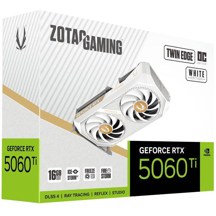 RTX 5060 TI 16GB Zotac Twin Edge OC White GDDR