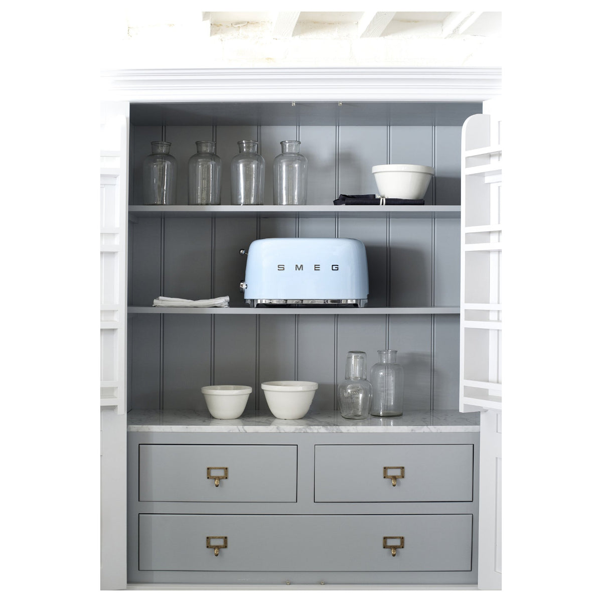 SMEG TSF02PBEU Toaster 4 Scheiben Pastellblau
