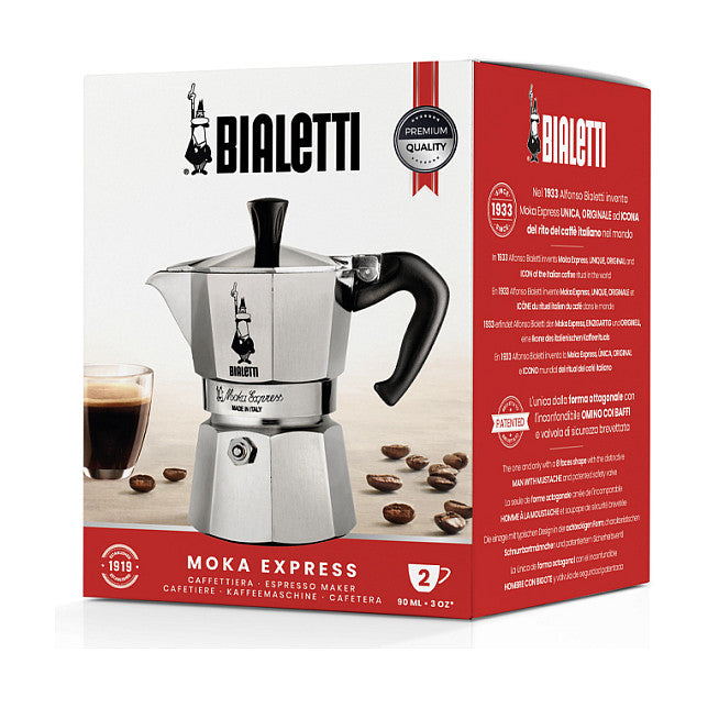 Bialetti Moka Express - silber - Aluminium - für 2 Tassen