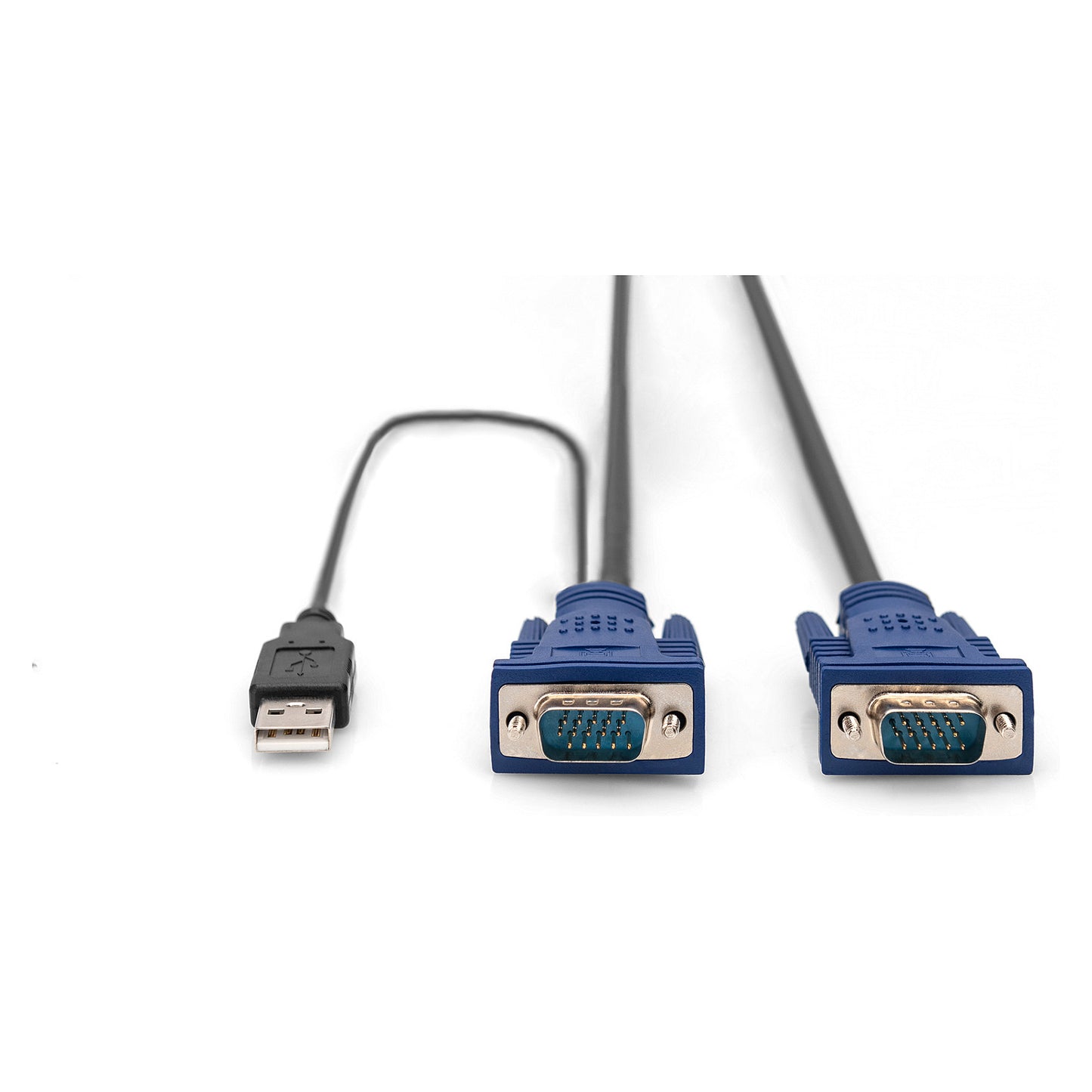 KVM Kabel-Satz.VGA.PS/2-Mouse.PS/2-Keyboard. USB HD DB15/M.2xMiniDIN6/M. USB typeA/M - HD DB15/M schwarz. 1.8 m DIGITUS