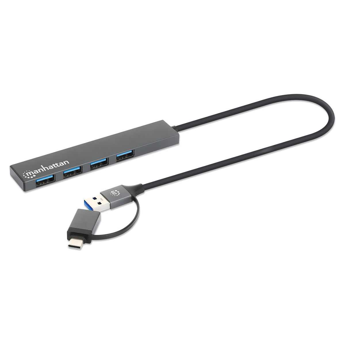 MANHATTAN Kombo-Hub 4Port USB 3.0 Typ-C/Typ-A 4xUSB-A Buchse