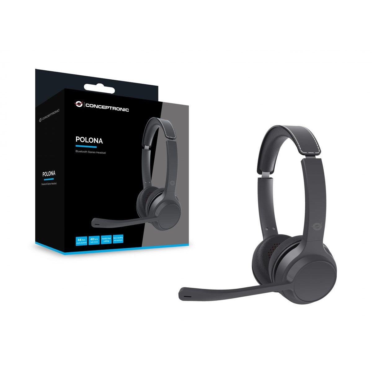CONCEPTRONIC Headset Wireless BT 5.3 Stereo black
