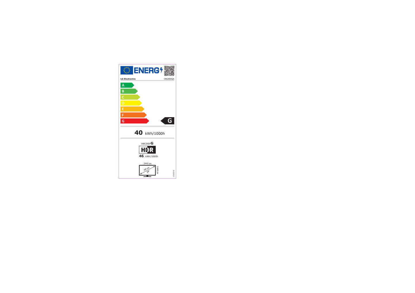 LG Monitor 39GX90SA-W 39GX90SAW (39GX90SA-W.AEU)