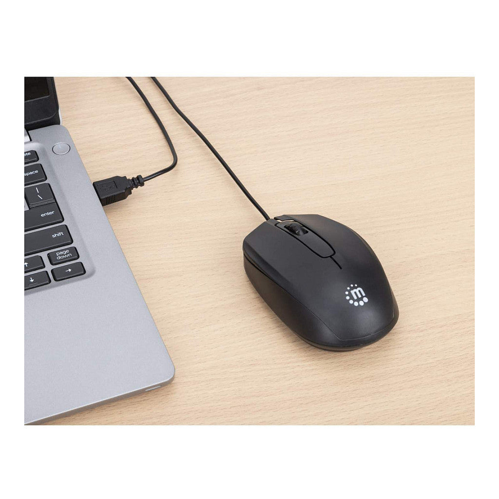 MANHATTAN Comfort II Optische USB-Maus schwarz