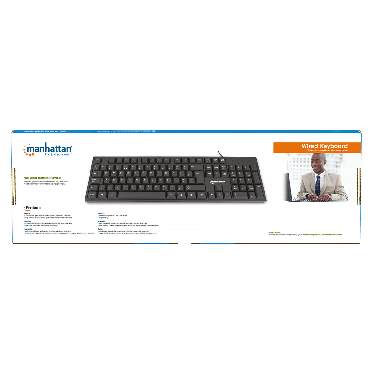 MANHATTAN USB-Tastatur black