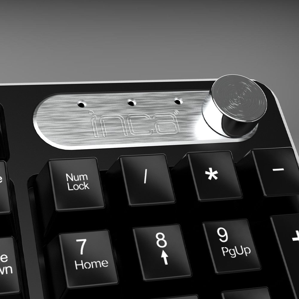 INCA Tastatur + Maus IWS-549U Büro Design,USB 2.0 Tas/USB-C Maus black