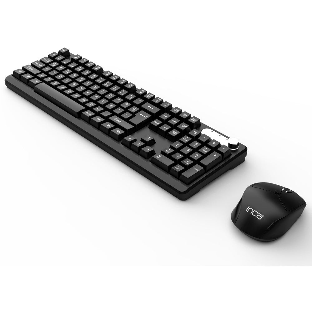 INCA Tastatur + Maus IWS-549U Büro Design,USB 2.0 Tas/USB-C Maus black