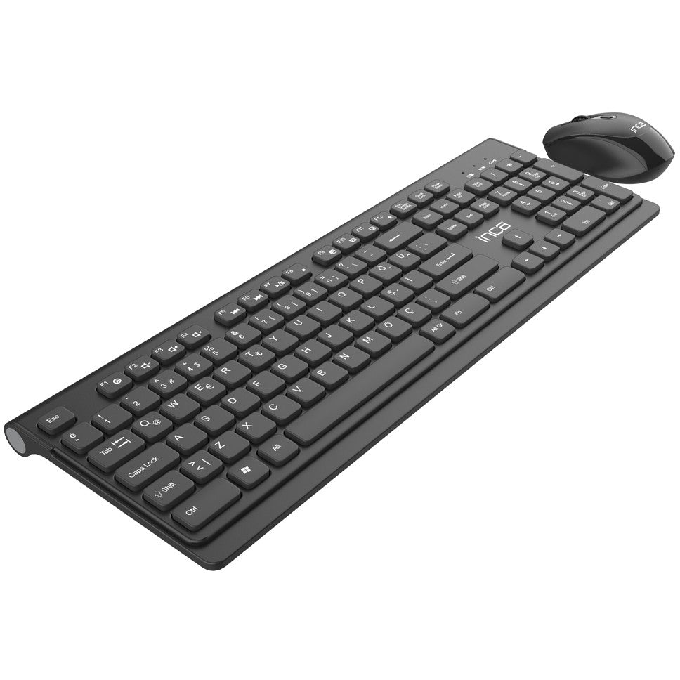 INCA Tastatur + Maus IWS-519 erg.Design, USB-C/A, Multimedia black