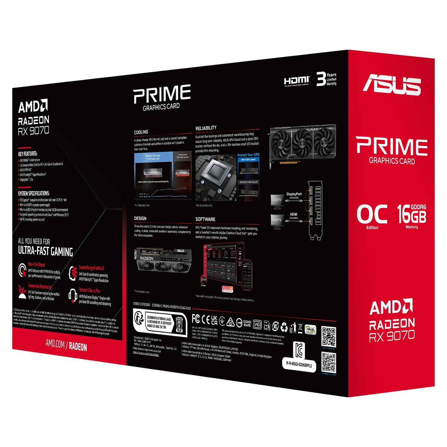 RX 9070 16G Asus PRIME EVO GDDR6