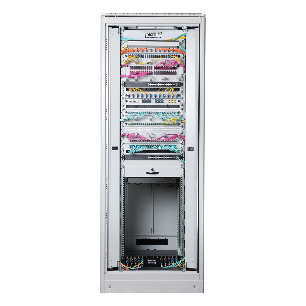 DIGITUS Netzwerkschrank Unique 42HE 2053x800x1000mm grau (Speditionsversand)