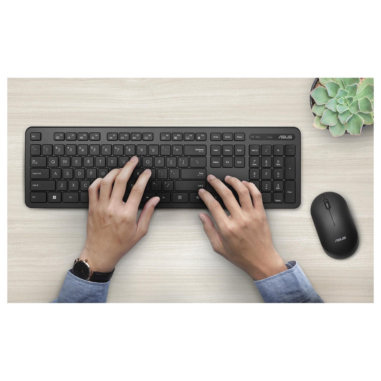 ASUS CW100 Tastatur-Maus-Set black