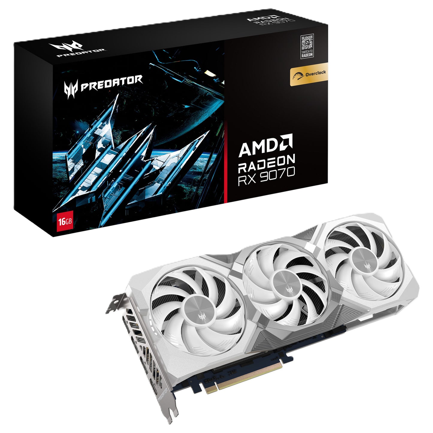 RX 9070 16GB Acer Predator BiFrost OC GDDR6 WHITE