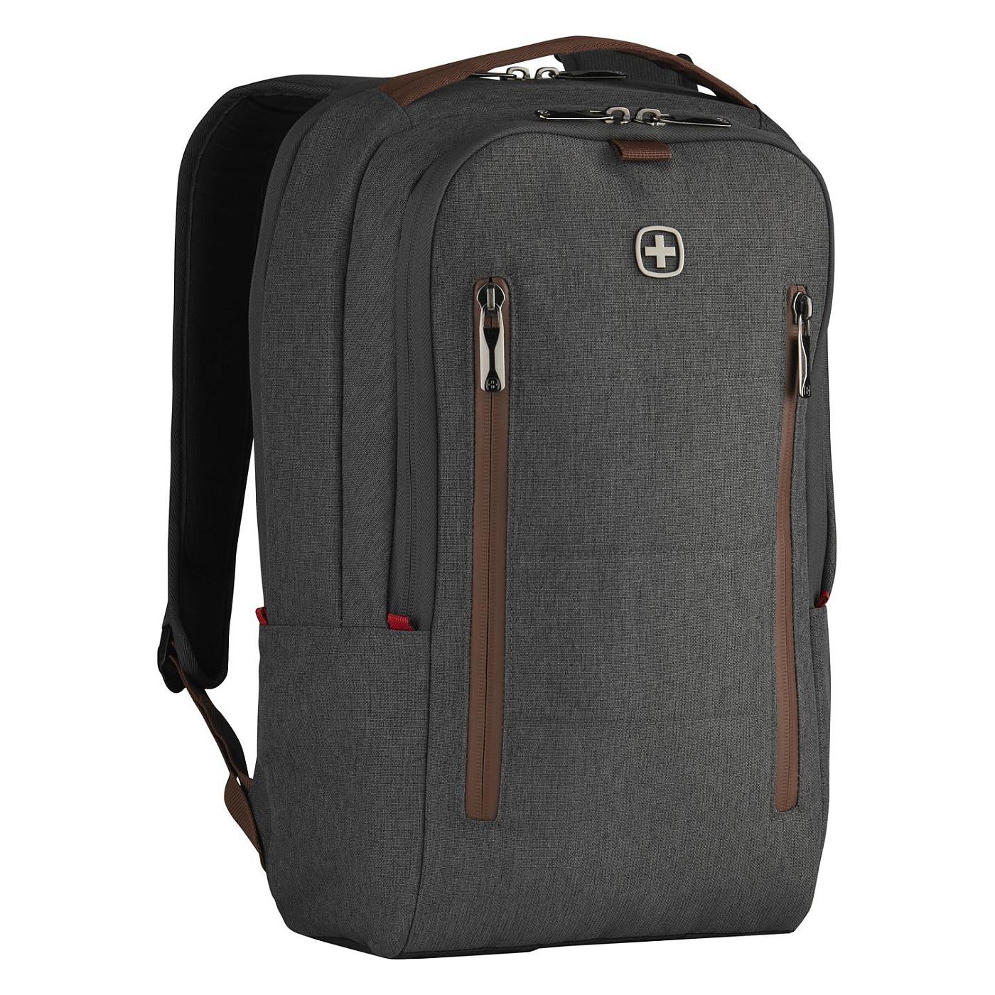 WENGER City Upgrade 40.64cm 16Zoll Laptop Backpack w/ Cross Body Day Bag Grey