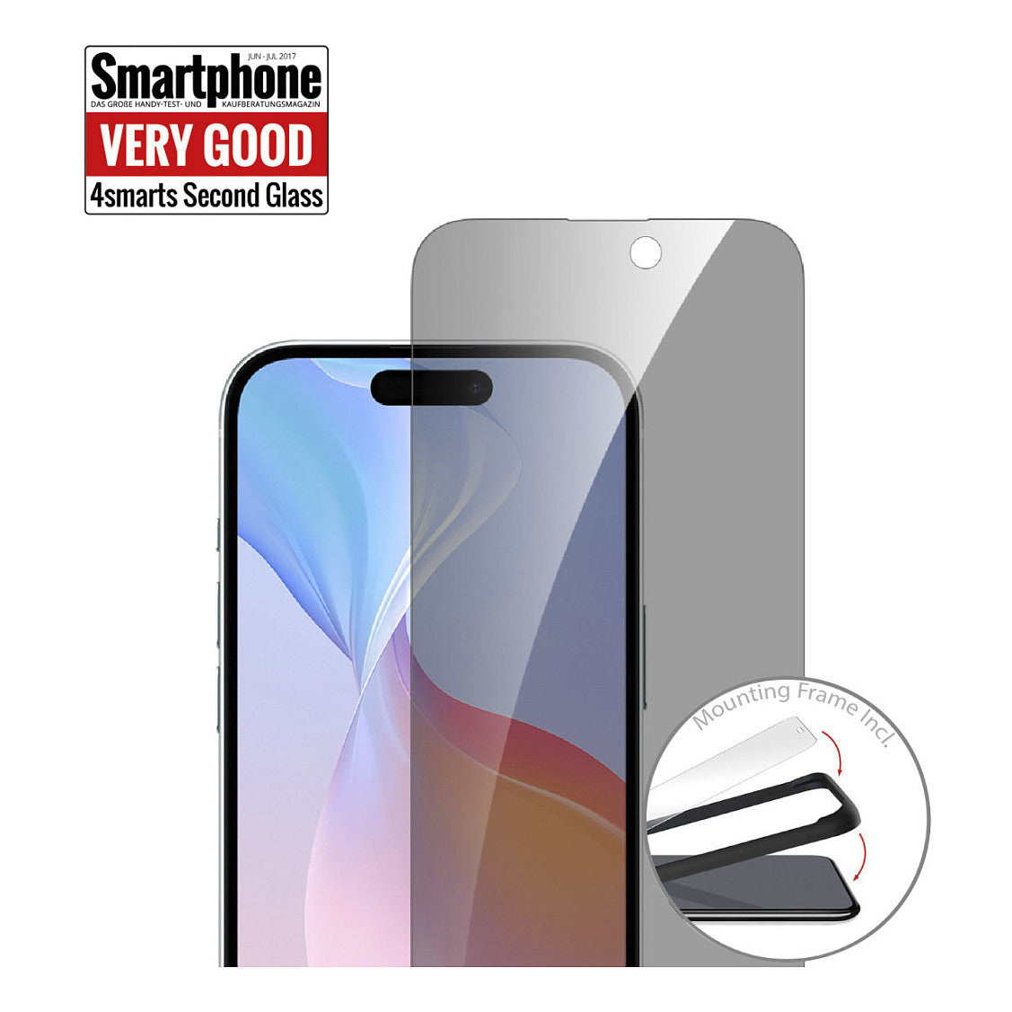 4smarts Second Glass Privacy mit Montagerahmen iPhone 17