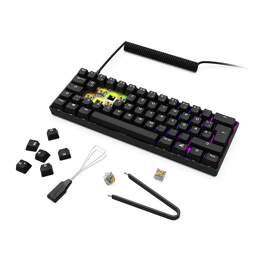 Sharkoon Gaming Tastatur Skiller SGK50S4 Gen2 PBT scw-gel DE