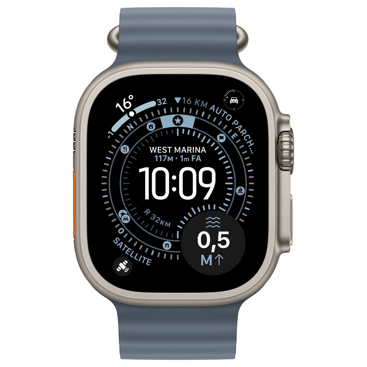 Apple Watch Ultra 3 Titanium Cellular 49mm Natur (Ocean Armband maritimblau)