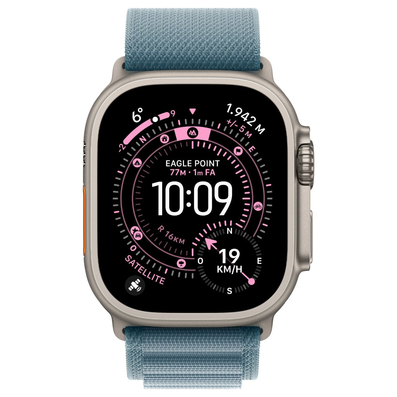 Apple Watch Ultra 3 Titanium Cellular 49mm Natur (Alpine Loop hellblau) Small