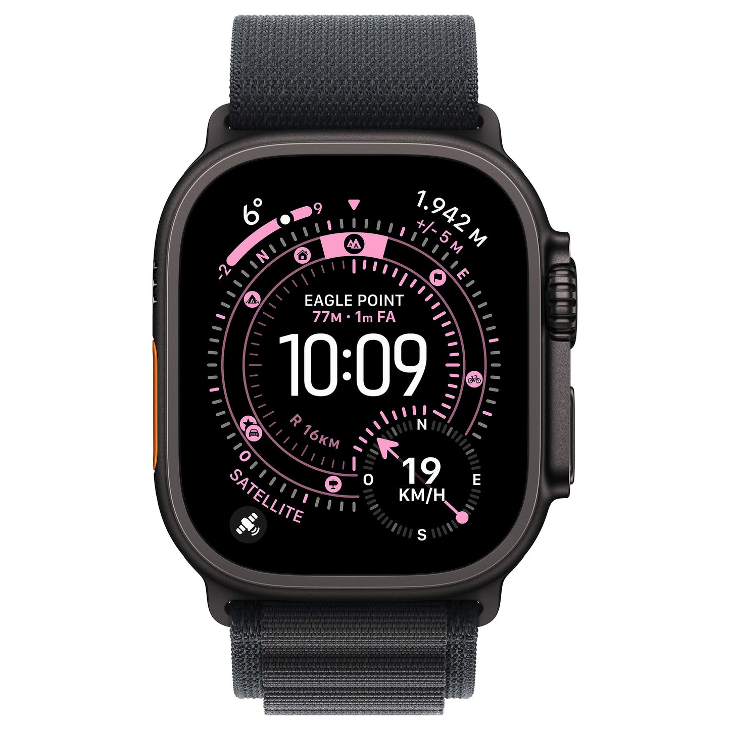 Apple Watch Ultra 3 Titanium Cellular 49mm Schwarz (Alpine Loop schwarz) Large
